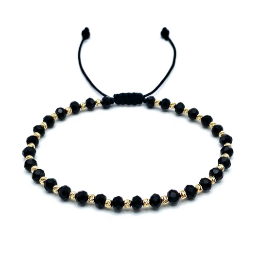 Brățara Reglabilă Black-Gold Onix